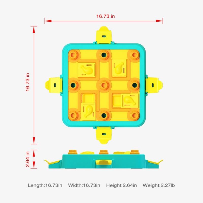 Dog Puzzle Toy Dogs Brain Education Mentally Stimulation Toys Puppy Treat Food Feeder Dispenser Advanced Level 3in1 Interactive