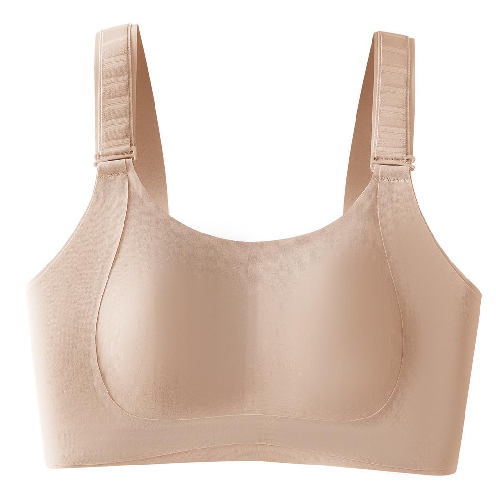 Ladder Buckle, Pull Underwear, Women's Big Breasts Show Small Rabbit Ears Cup, Fixed Breast, Anti-sagging and Seamless Adjustment Bra Cover