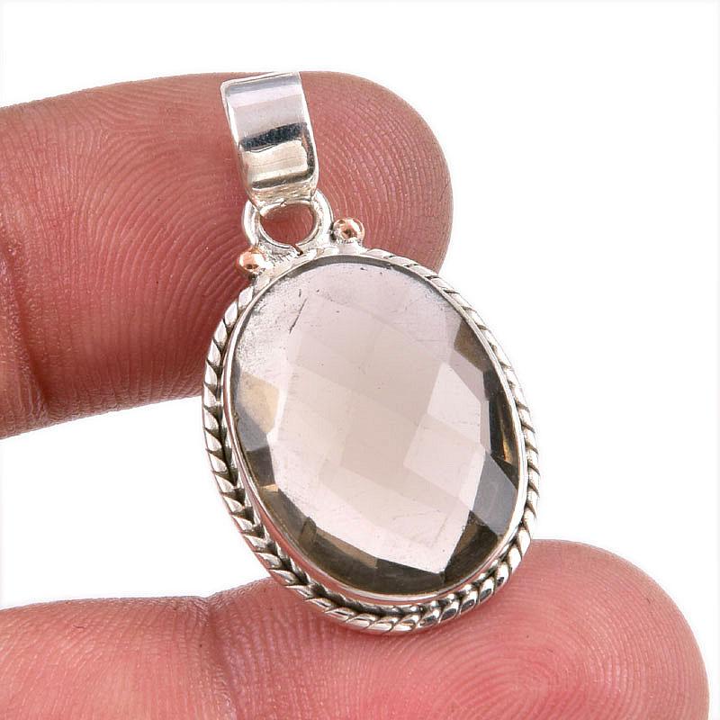 

Natural Smoky Quartz Gemstone 925 Solid Sterling Silver Gift Pendant 1.50 P0z66