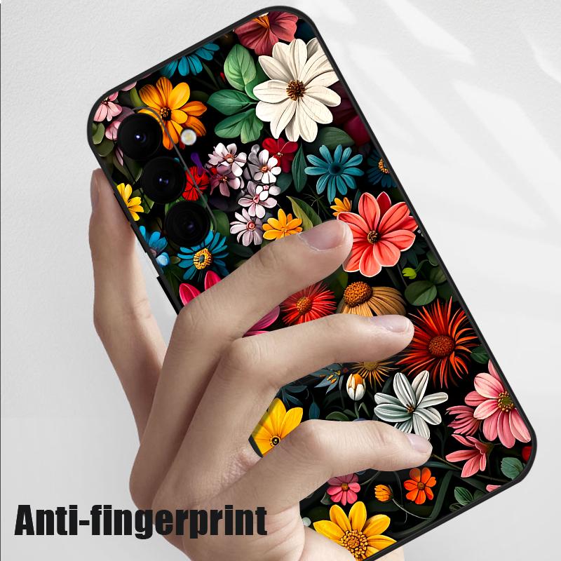 Colorful Flowers Pattern Case For Samsung Galaxy S26 S25 Ultra S24 S23 S22 Plus S21 FE A15 A16 A17 A35 A36 A54 A55 A56 5G Soft Cover