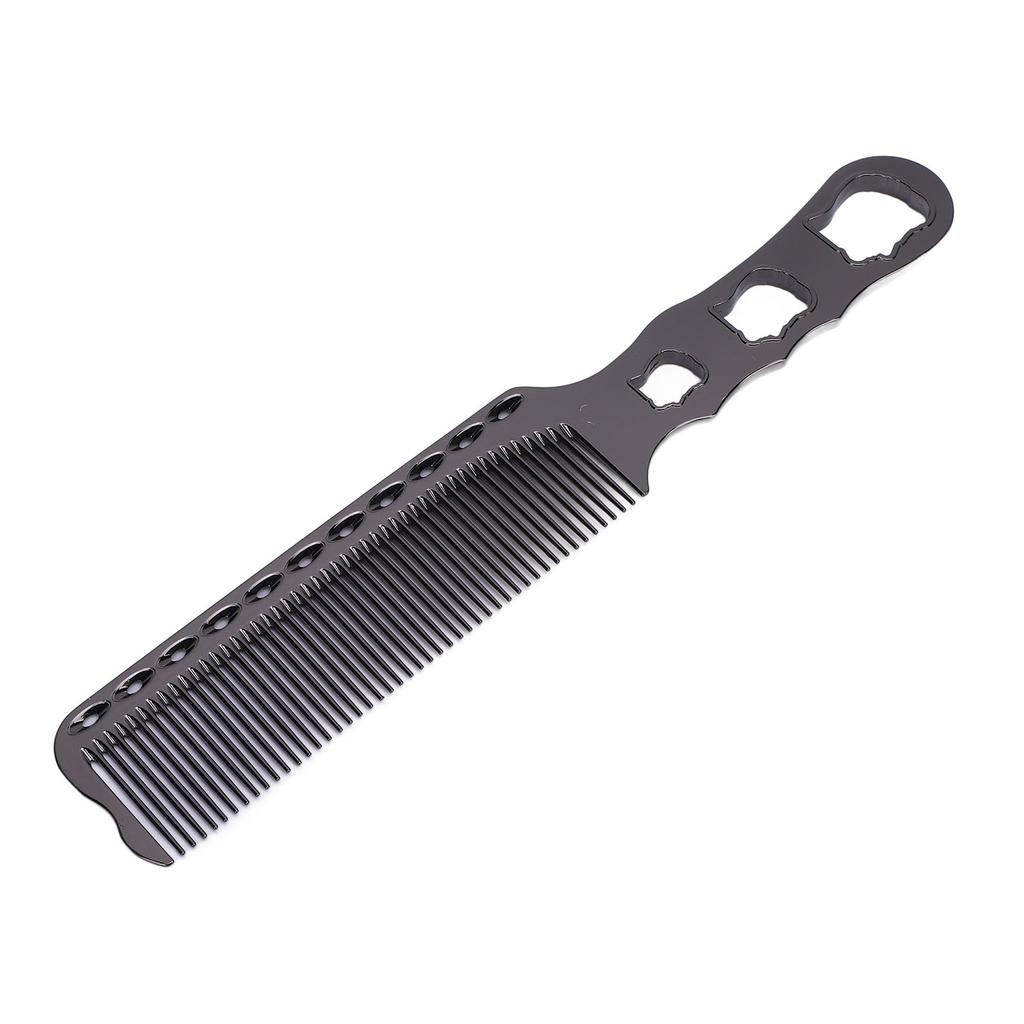 Metal Hair Comb Aluminum Fine Tooth Hair Cutting Flat Top Clipper Comb for Professional Stylists and Barbers