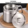 Premium Nonrust Steel Cooking Oil Strainer With Removable Filter Basket Large 1.5/2L Capacity Kitchen Tool