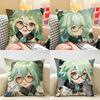 Sucrose Genshin Game Cushion Cover Natural Linen Organic Fabric DoubleSided Printing Room Sofa Decor Pillow Case