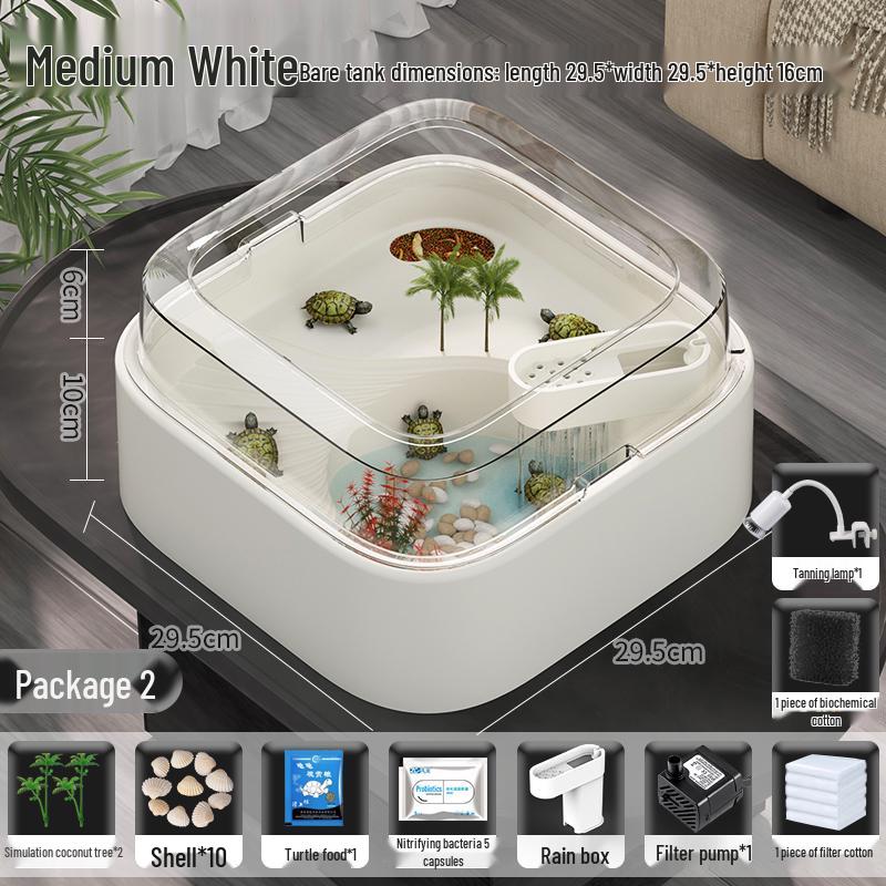 Acryl Schildkrötenhabitat mit Sonnendeck - Kreatives umweltfreundliches Becken für Schildkröten & Fische