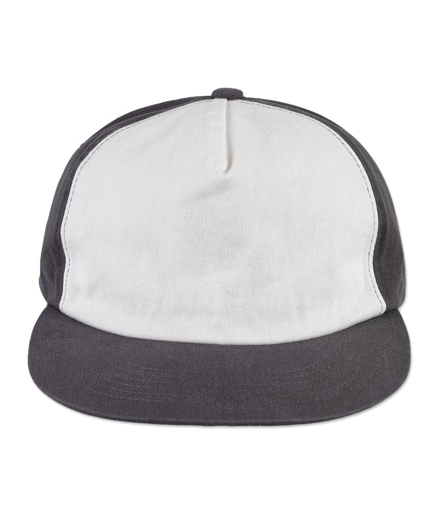 Chaebteo Standard 5-Panel Two-Tone Washing Ball Cap-Charcoal