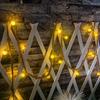 Solar Retro Hemp Rope Ball String Lights - Twinkling Fairy Lights for Outdoor Decor