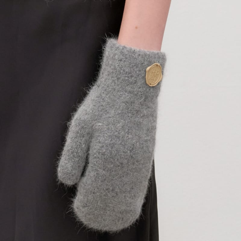 

halden шерсть ангора варежки перчатки (G010_угольный) charcoal