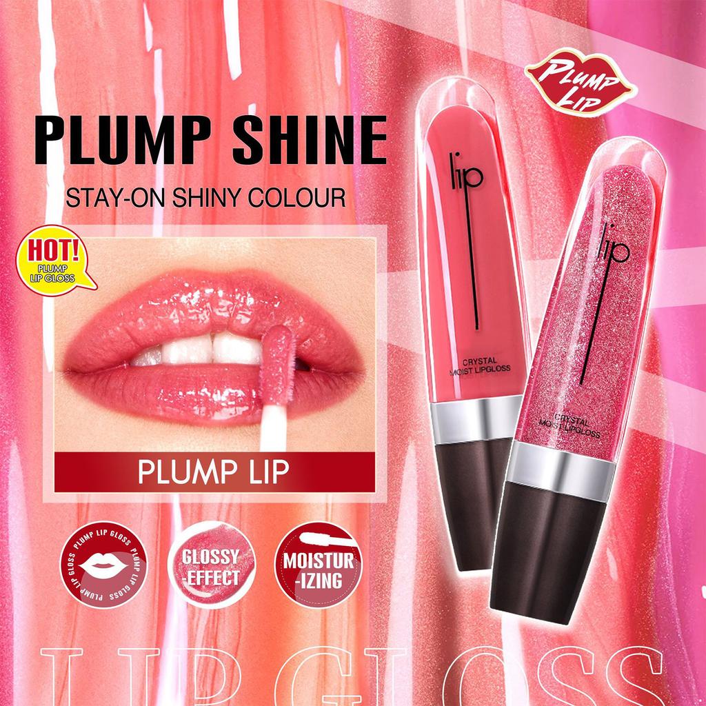 1Pc Glossy Shimmery Lip Gloss, Long-Lasting Hydrating Lip Stain with High-Color Pigment