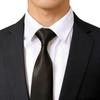 [DEVENTORZ] Men's Black Plain Tie, Hand-tied, for Formal Occasions, Funerals, Memorial Services, Wakes, and Other Mourning Occasions, with Tie and