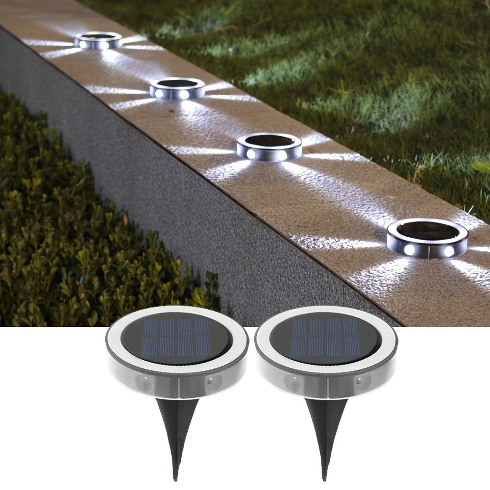 1/2/4pcs 6LEDS Solar Ground Lights-Upgraded Solar Outdoor Lights Brightness Automatic Adjustment Camping Decorative Lights