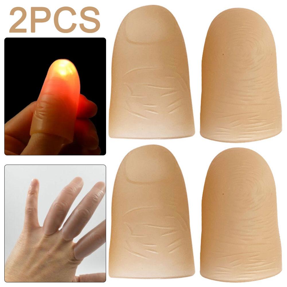 

2 Stück Induktions-Daumenlicht, Silikon-Fingerlicht für Leistung (синий)