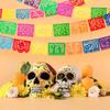 1-10Sets Mexican Fiesta Bunting Banner Felt Papel Picado Garland for Dia De Los Muertos Cinco De Mayo Party Decoration