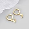 Asymmetric Rhinestone Butterfly Huggie Earrings For Women Minimalist Chic Trendy Small Hoop Earrings Fashion Jewelry Gift