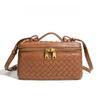 Handmade Woven Box Bag Fashion Handheld Makeup Clutch Shoulder Crossbody Purse for Women KTB
