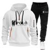 Completo da golf da uomo autunno e inverno + abbigliamento sportivo da esterno elegante e confortevole e set di pantaloni a due pezzi