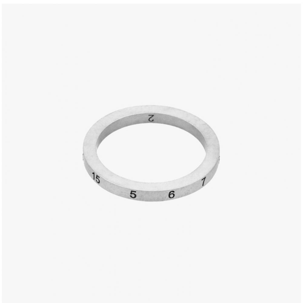Maison Margiela Engraving NumbeRing Logo 2mm Silver Ring Si8uq0002 Sv0129