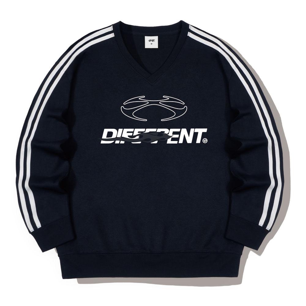 DIFF Core Heat Oversized Track V-Neck Sweatshirt 5 Colors [Difv_7003]