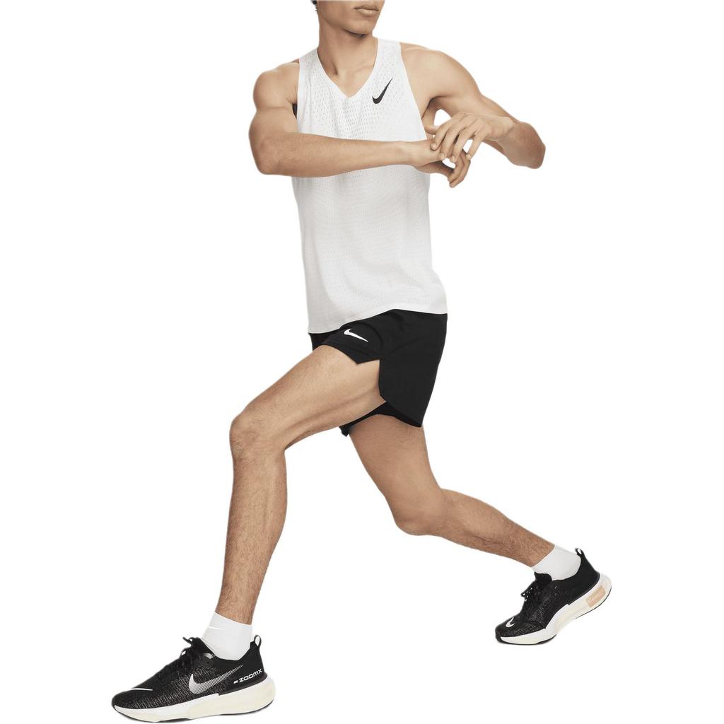 Nike Aeroswift Solid Crew Neck Sleeveless Breathable Tank Men Tops White FN4231-121
