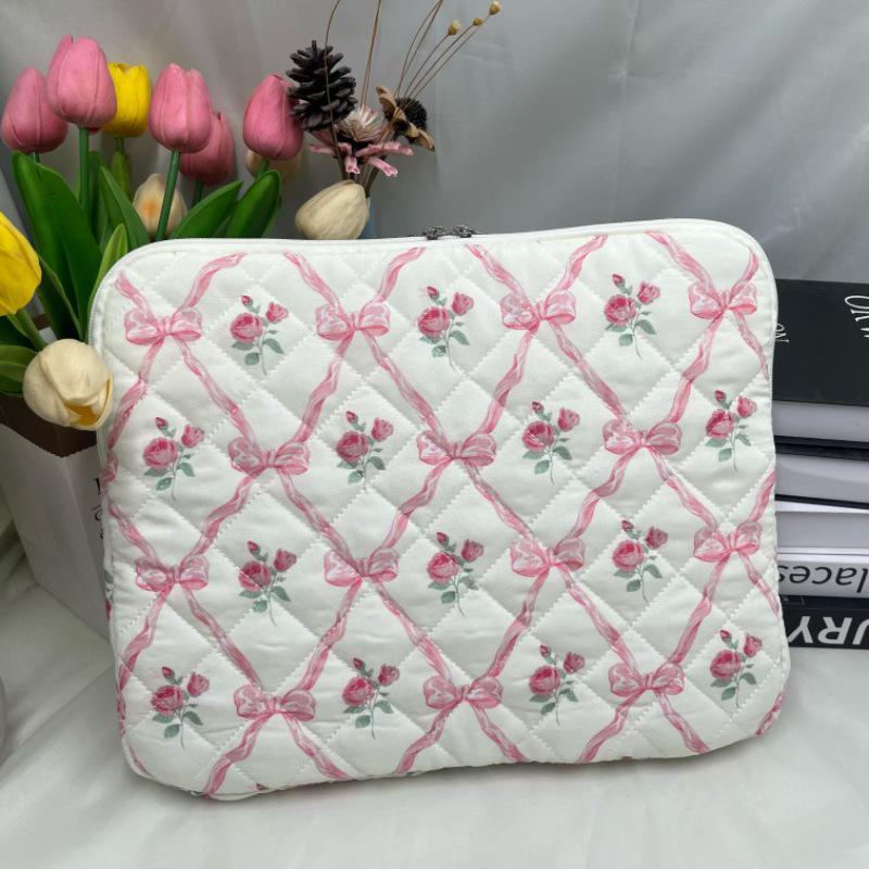 Korean Floral Laptop Sleeve – 11, 13, 15 Inch Protection