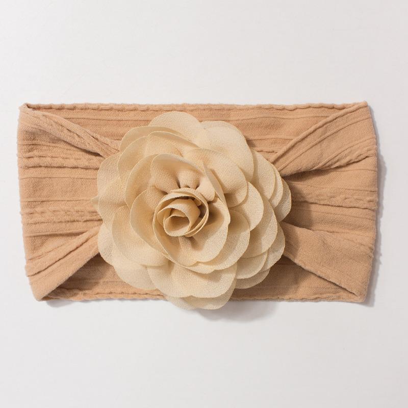 New Jacquard Baby Elastic Headband Cute Solid Color Flower Children's Headband Four Seasons Thin Baby Jewelry