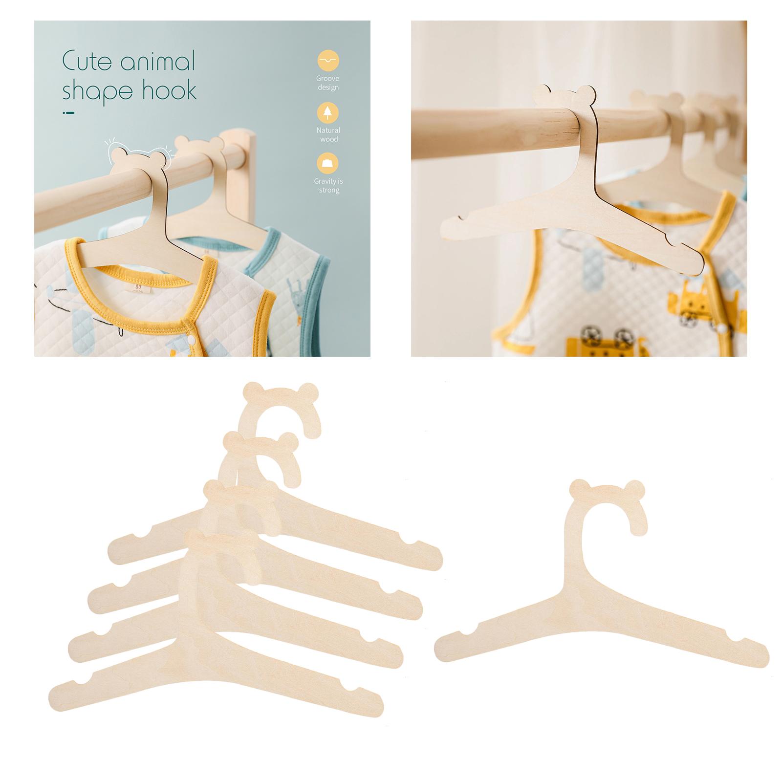 10 шт./5 шт. деревянные вешалки для детской одежды, вешалки для детей, 5 шт. 5 Pieces