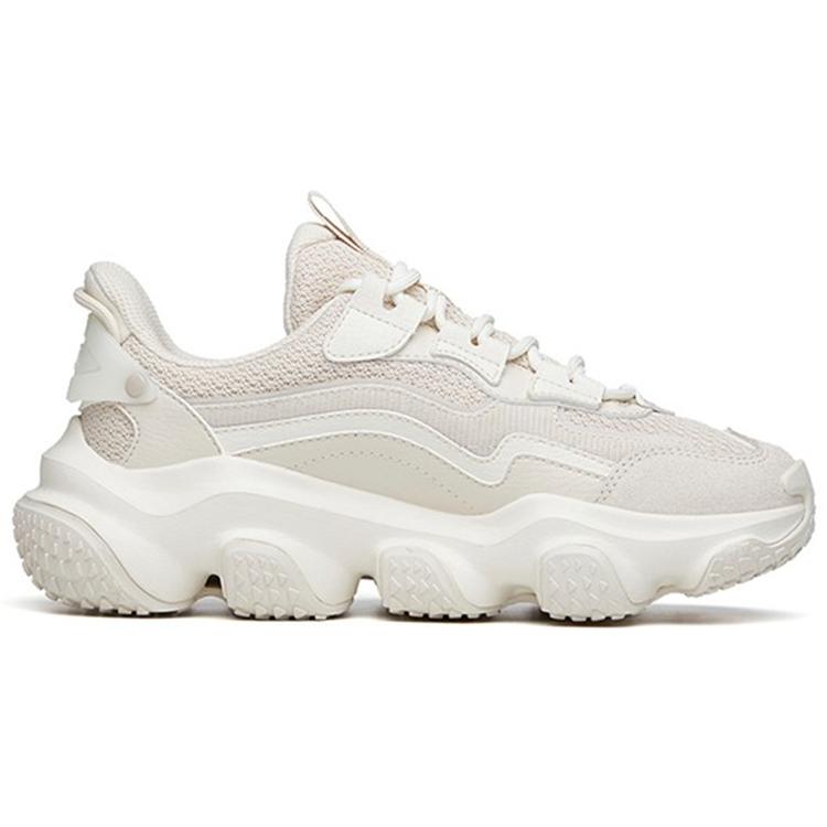 Anta Life Collection Zhou White 2.0 Cushioning, Wear Resistant Low top Chunky Sneakers Women's Gray White 922218883-4