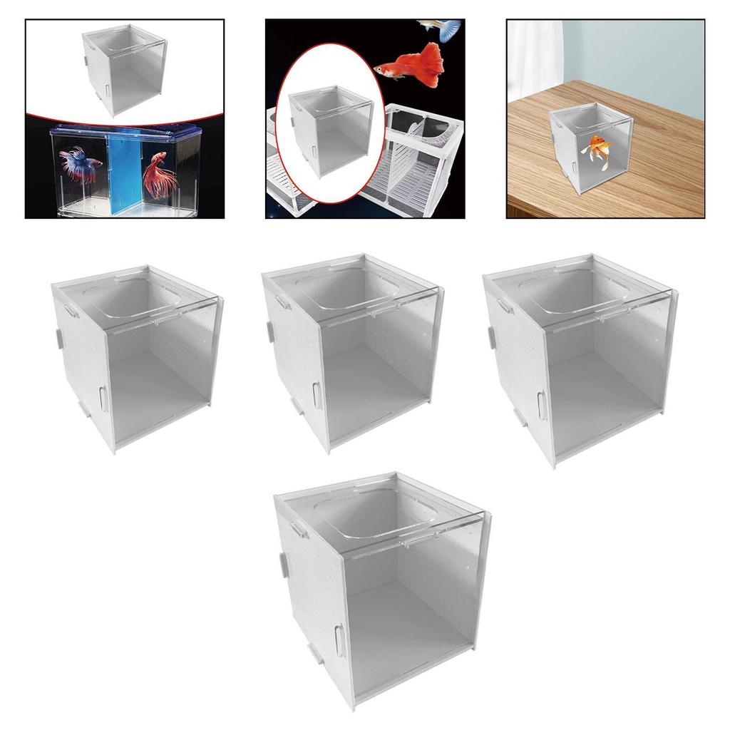 Aquarium Breeder Box Incubator Acrylic Easy Installation Nursery Transparent Hanging Hatching Box for Betta Guppy Clownfish