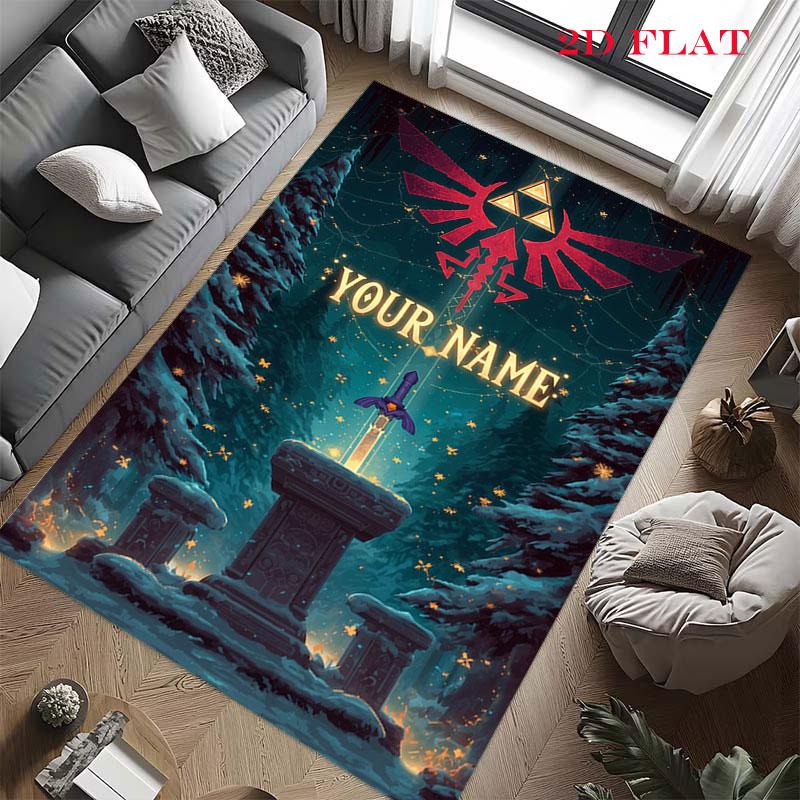 Custom Fantasy Games Carpet Rug for Living Room Bedroom Home Sofa Decoration,Kids play Nonslip Floor Mat