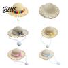 Cat Costume Accessories Straw Hat Pet Sun Hat with Lace And Bow Summer Outdoor Cute Protection for Cats Small Dogs Walks