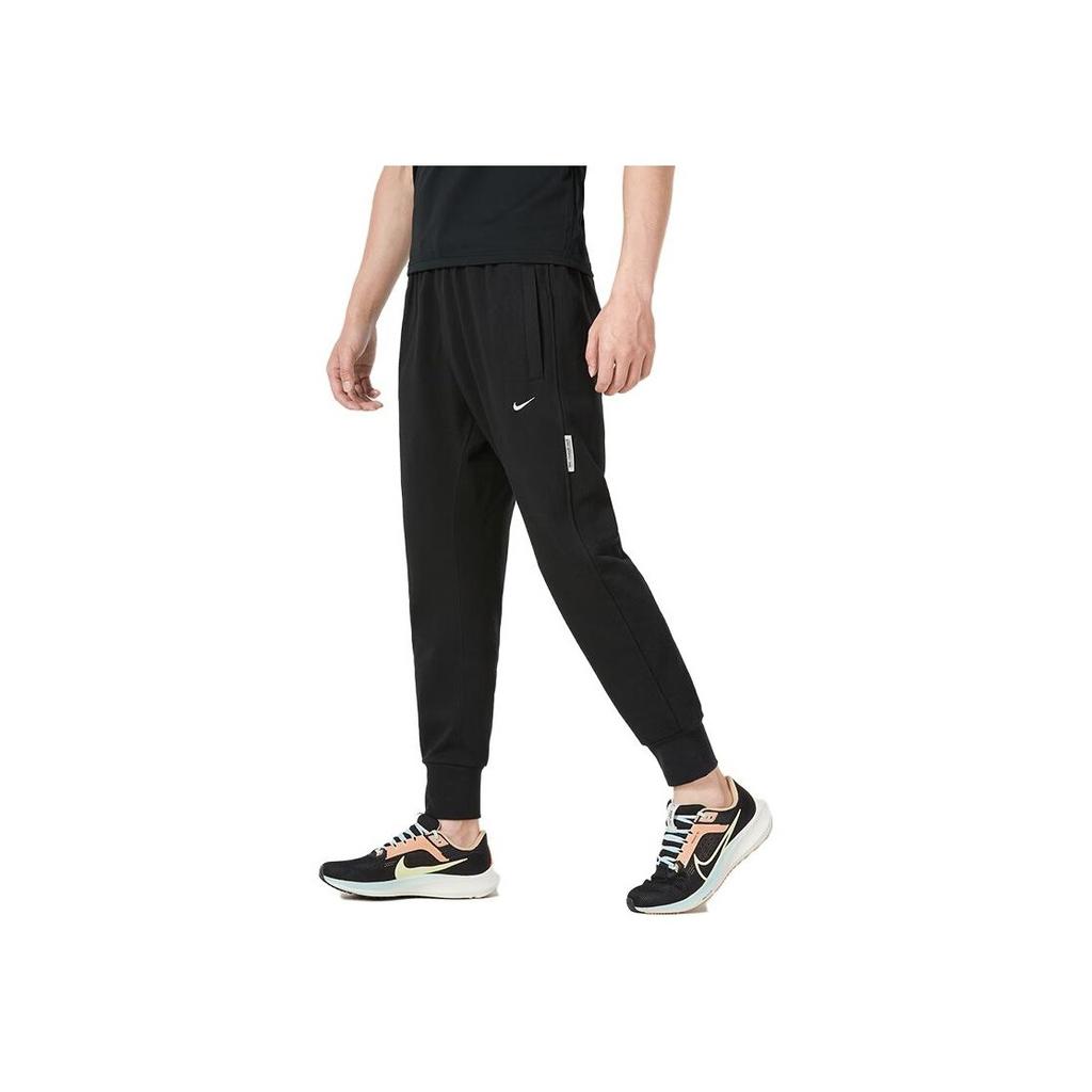 Nike Brand Logo Print Breathable Casual Pants Men Bottoms Black FB6813-010