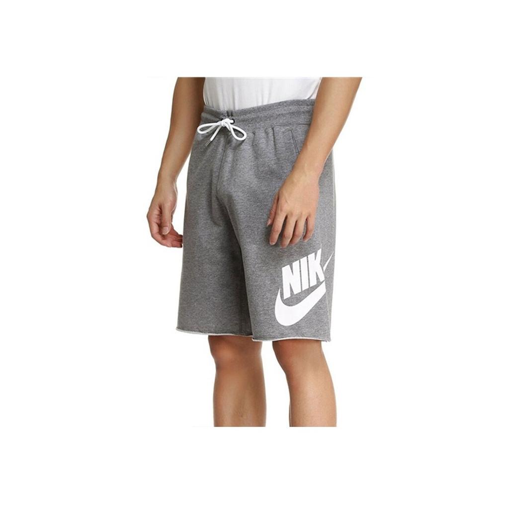 Nike Large Logo Print Drawstring Elastic Loose Mid-Waist Sports Shorts Men Shorts Grey AT5268-063