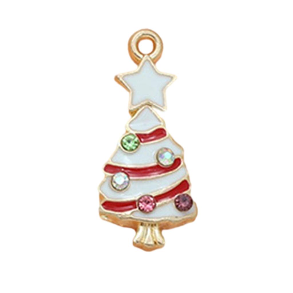 Christmas Tree Charms Jewelry Making Charms Pendant for Necklace Bracelet Earring Making Cristmas Stocking Stuffer