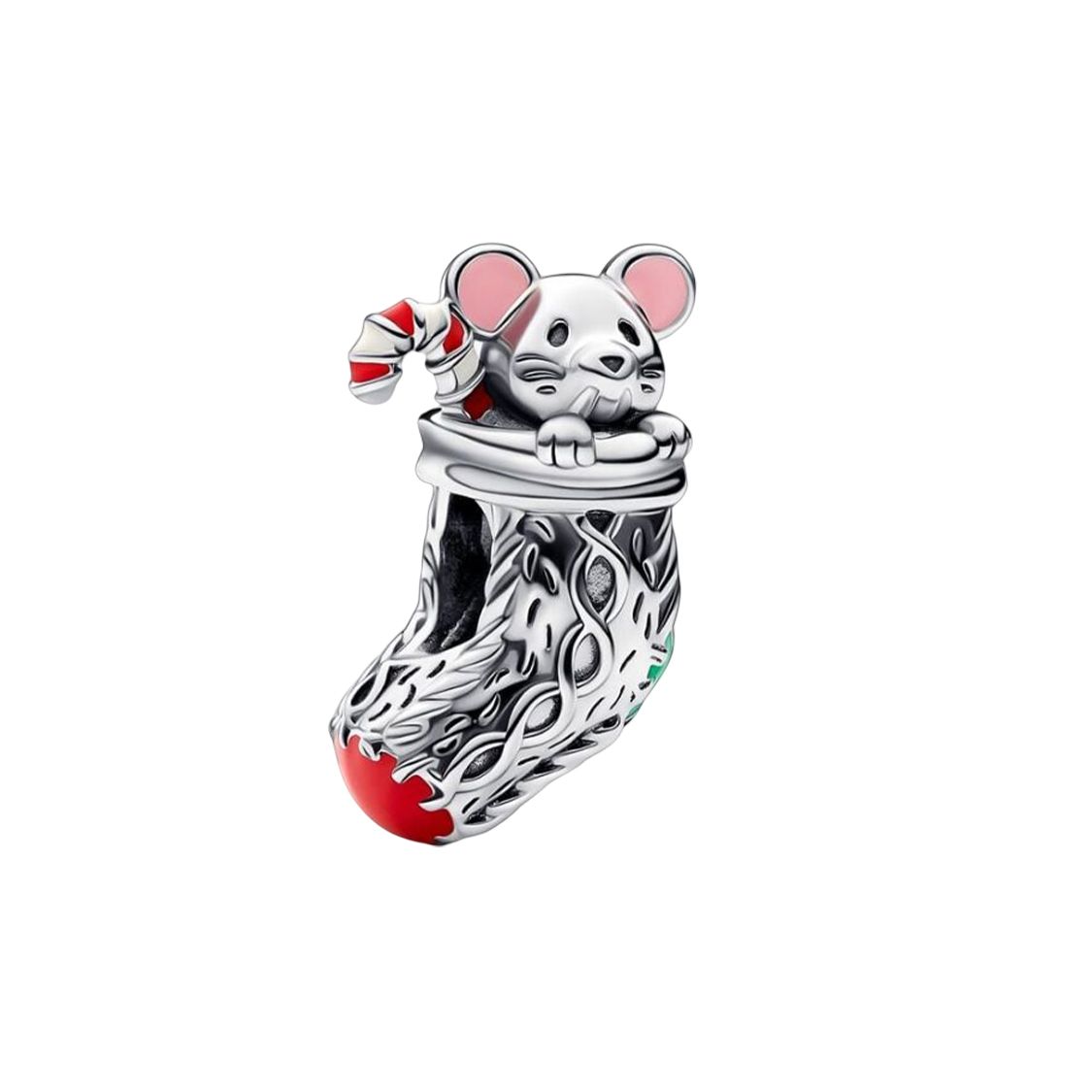 Pandora Mouse Christmas Stocking Charm Women charm Silver 792366C01 Silver,F