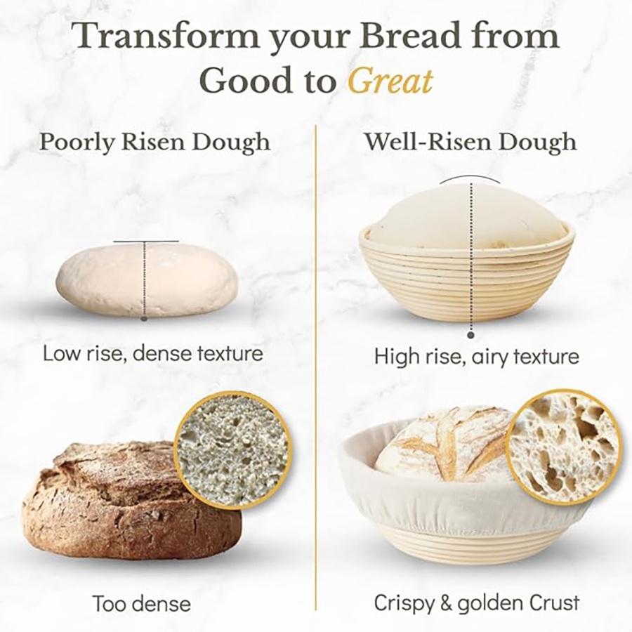 Sourdough Bread Proofing Making Baking Tools Supplies Banneton Bread Proofing Basket Bread Making Supplies Bread Basket Gift Set