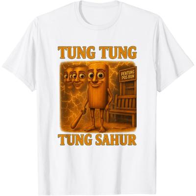 Tung Tung Tung Sahur Italský Mozkový Hnilobný Meme Tričko