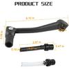 Motorcycle Folding Gear Shifter Shift Lever, Foldable Motorbike Pedal Shifter Replacement Accessories With Tank Cap Vent Hose Tube, Fit For 50Cc 70Cc