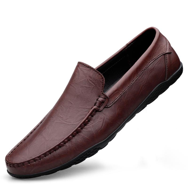 Stylish Male Comfortable Driving Shoe All-match Men's Breathable High Quality Casual Shoes Genuine Leather All-match Mens Loafer