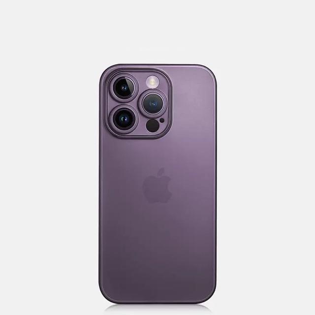 

Ультратонкий матовый чехол на заднюю панель толщиной 0,3 мм для iPhone 14 Plus 13 Mini Pro Max, прозрачный жесткий мягкий корпус из полипропилена для Apple 13P 14P Coque for iPhone 14 темно-фиолетового
