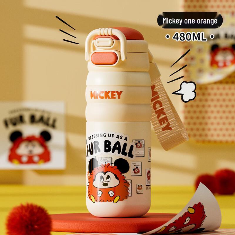 Disney 480ml 316 Stainless Steel Insulated Dual-Use Straw Cup