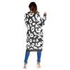 Women's Casual Loose Leopard Print Mid-length Knitted Sweater Jacket