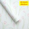 Retro Wrapping Paper Romantic Flower Wrapping Paper Kraft Gift Paper Florist Bouquet Packaging Material For Gift Wrapping Pack