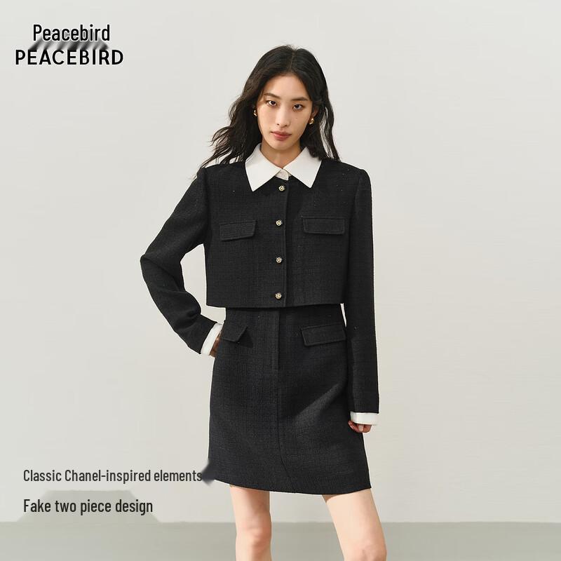 

Элегантное женское мини-платье с пайетками и длинным рукавом от PEACEBIRD L