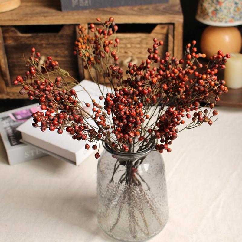 Wabi-Sabi Style Mountain Preserved Flower & Dried Branch Floor Ikebana Ornament