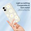 For iPhone 17 Case White Daisy Pattern Printing Straight Edge TPU Phone Back Cover