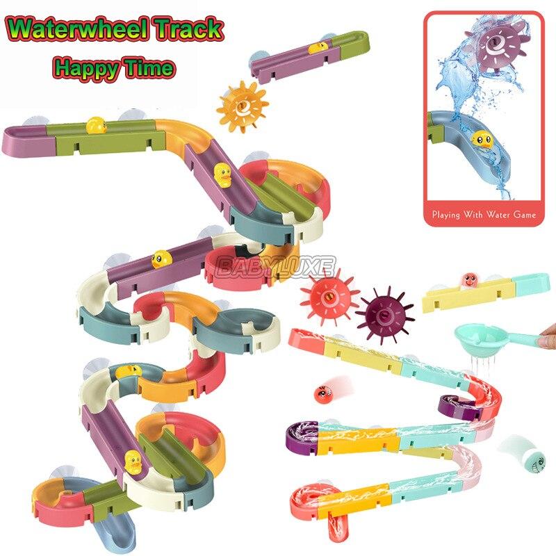 Bath Toys Baby Bathroom Duck Diy Track Bathtub Kids Play Water Games