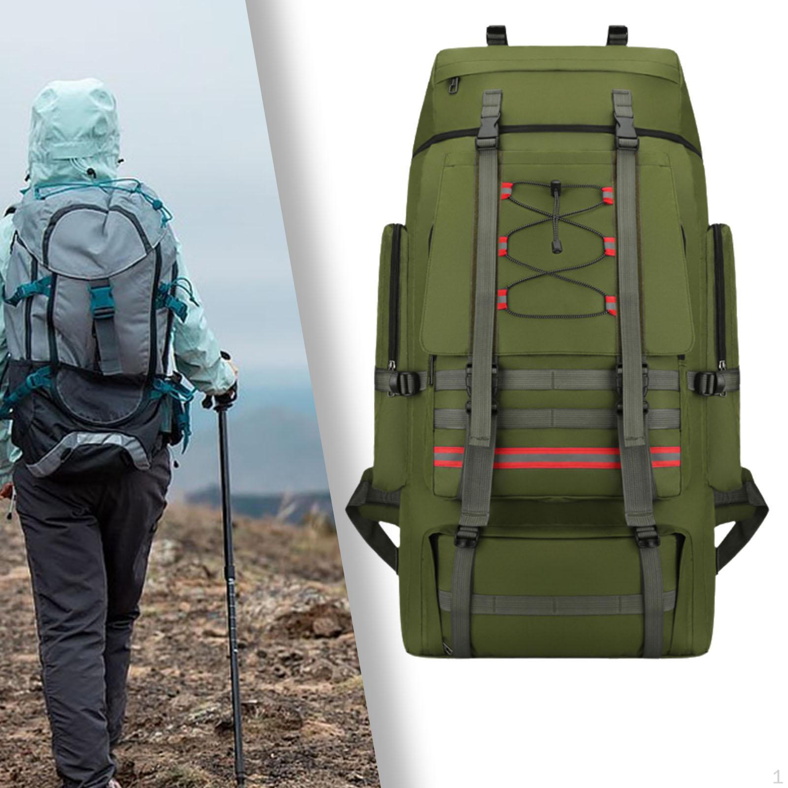 

Рюкзак для походов, рюкзак объемом 130 л для мужчин и женщин, очень большая вместимость, многоцелевой, для путешествий и путешествий зелёный