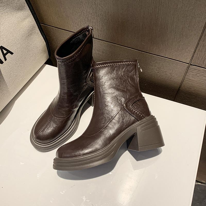 Fashion High Heels Women Short Boots Designer Classical Shoes for Woman 2025 Winter New Chelsea Ankle Boots Elegant Zapatillas De Mujer