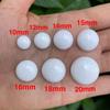 Glossy White Holeless Acrylic Beads, 5mm-25mm Round Decal Eye Beads