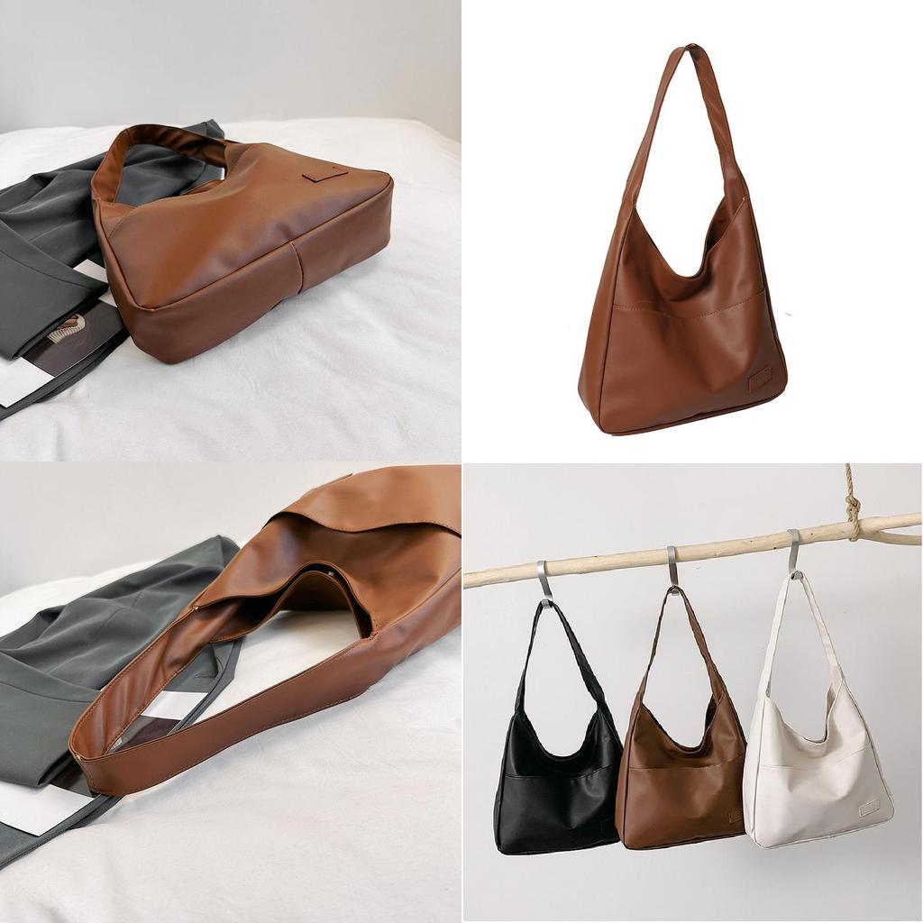 Simple Solid Color Large Capacity Women Casual Tote Bag For Daily Commuting