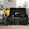 Viking Ship At Sea Blanket Flannel Blanket for Bed, Sofa, Camping, Hiking, Picnic Essentials, Gift for Family Fan Gifts
